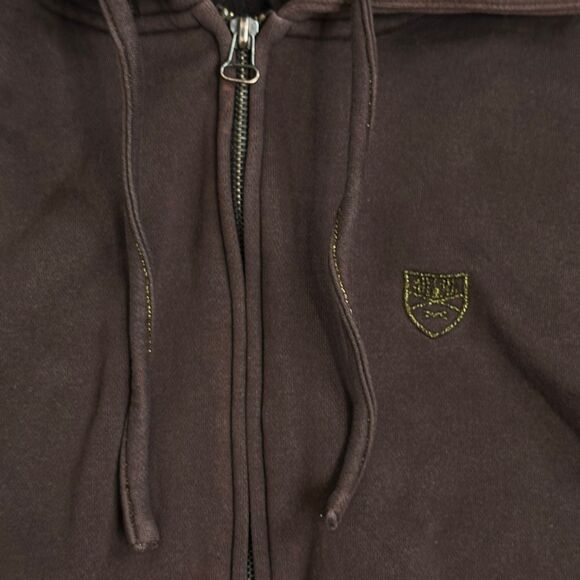 Y2K Marithé + François Girbaud Sample Brown Deconstructed Zip Hoodie L Rare - Picture 7 of 13